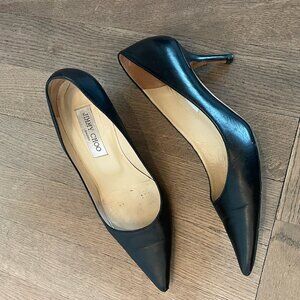 Jimmy Choo Leather Black Heels